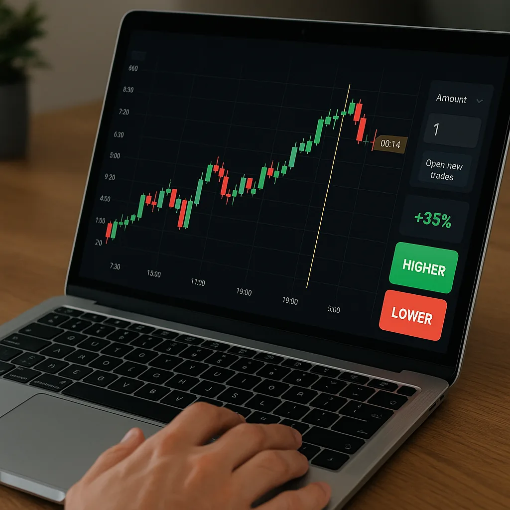 place first trade Binomo place first trade Binomo